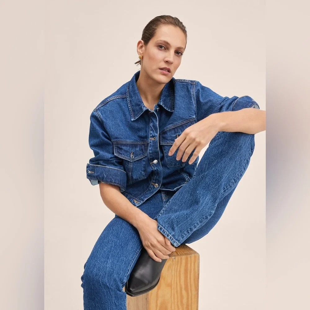 MANGO Oversize denim jacket - Picture 3 of 12